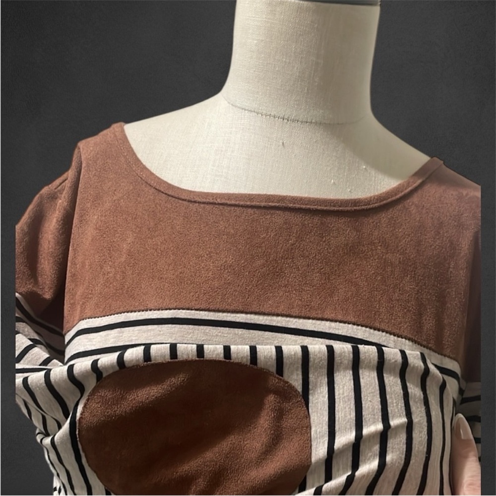 Alterd state  dress tunic top pockets faux suede patches